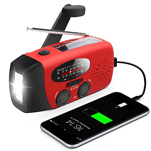 Emergency Hand Crank Radio with LED Flashlight