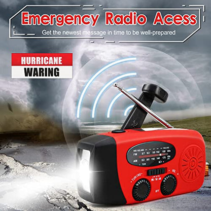 Emergency Hand Crank Radio with LED Flashlight